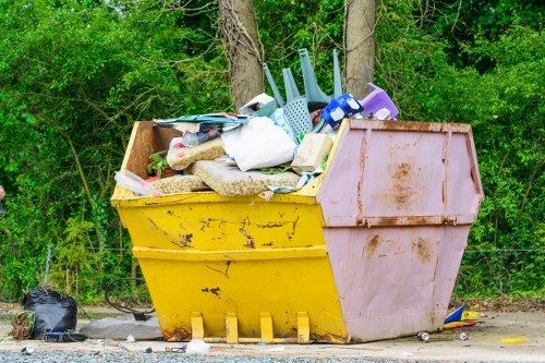 Waste collection truck in Wembley
